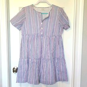 Madewell colorful striped cotton dress